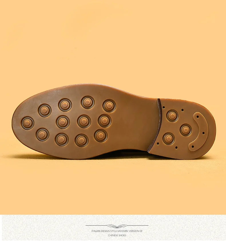 Genuine leather slip-ons combining boardroom polish with weekend comfort