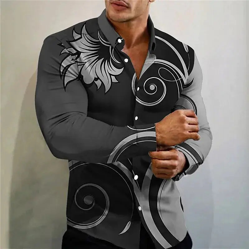 Command the Room Silk-Blend Shirt draped elegantly over a chair.