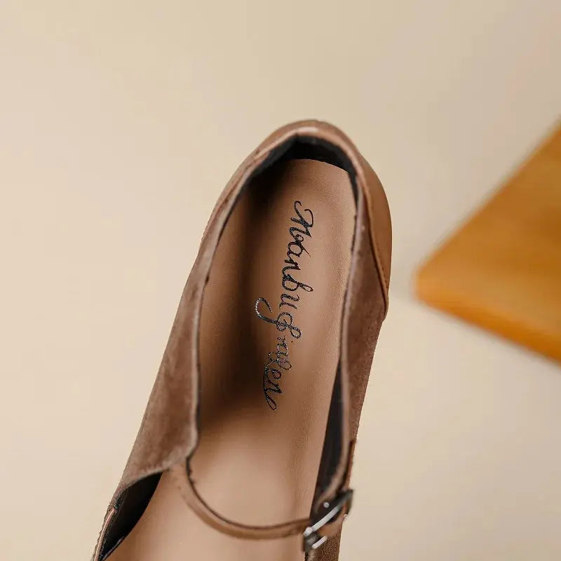 Elegant genuine leather heels featuring slingback design and sharp pointed toe for formal occasions