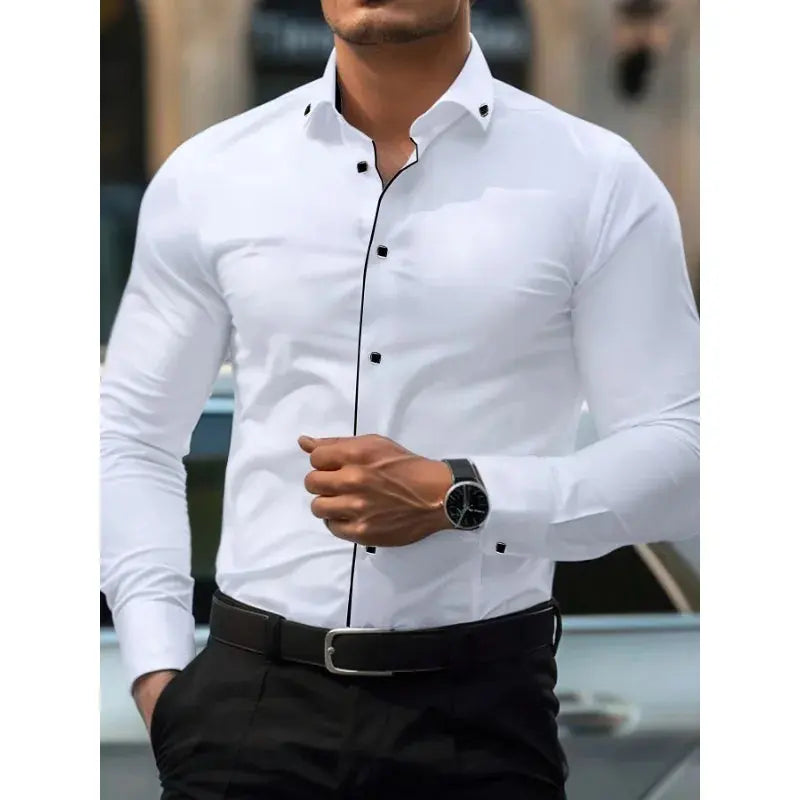 Resolute White Shirt in crisp white, perfect for boardroom presentations.