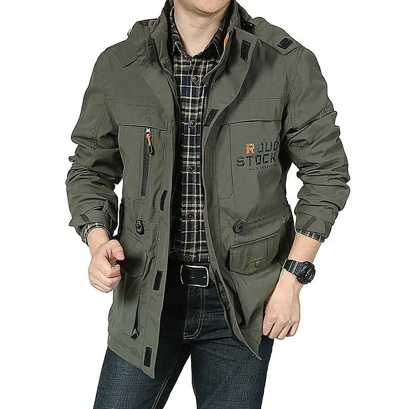 Detail of the durable fabric used in the Men's Sharp Versatile Jacket.