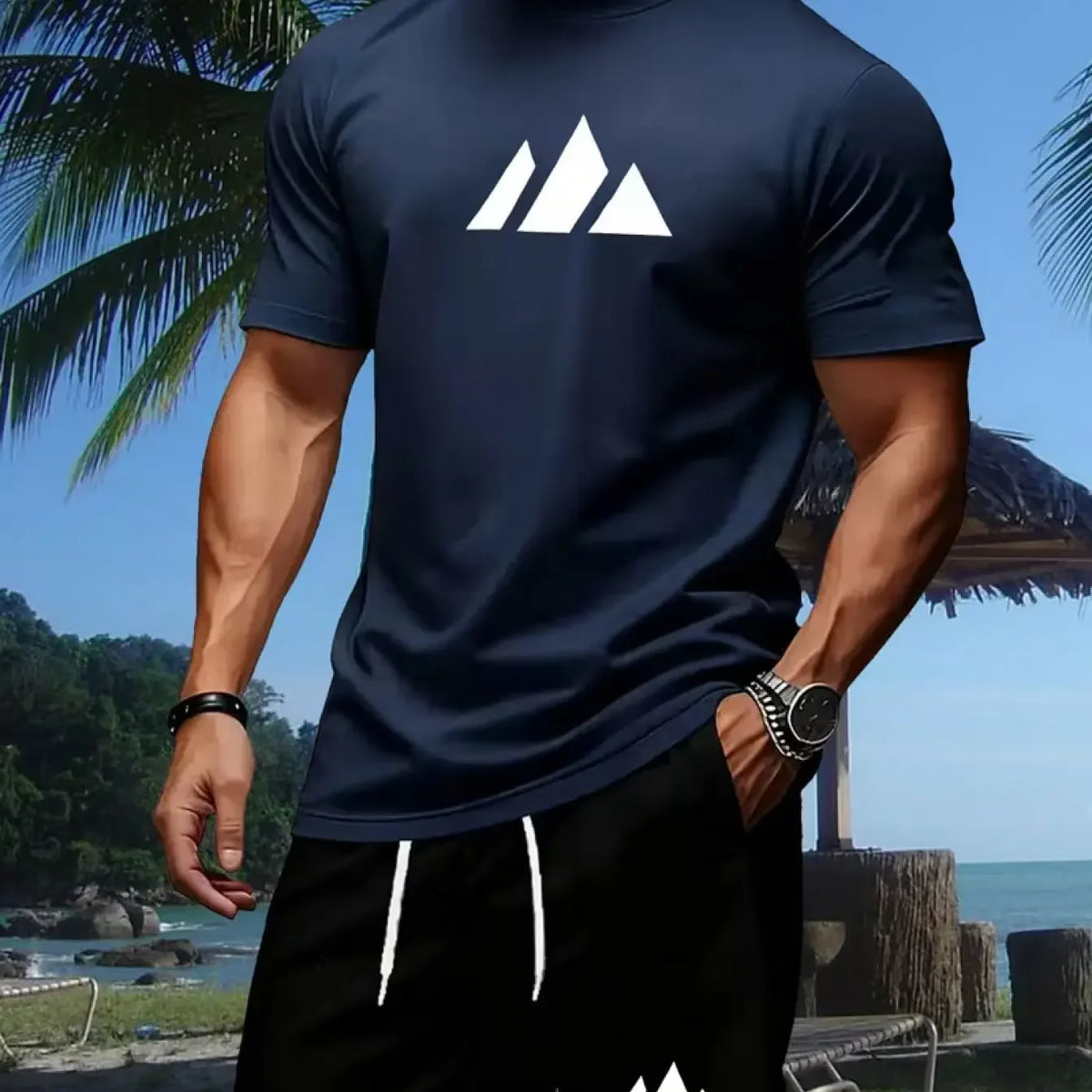 Men's T-Shirt & Shorts Sportswear Set