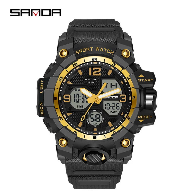 Analog-digital watch with a sophisticated design for men.