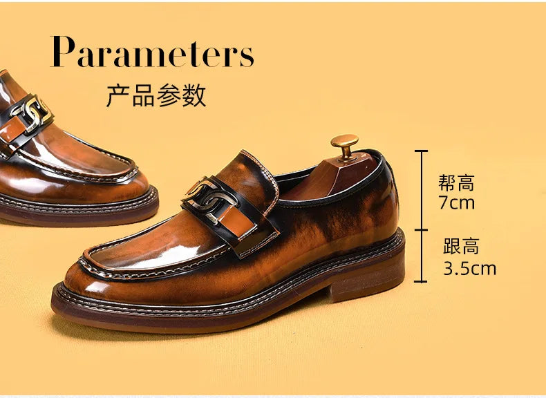 Classic men's loafers with waterproof leather and all-weather rubber outsole