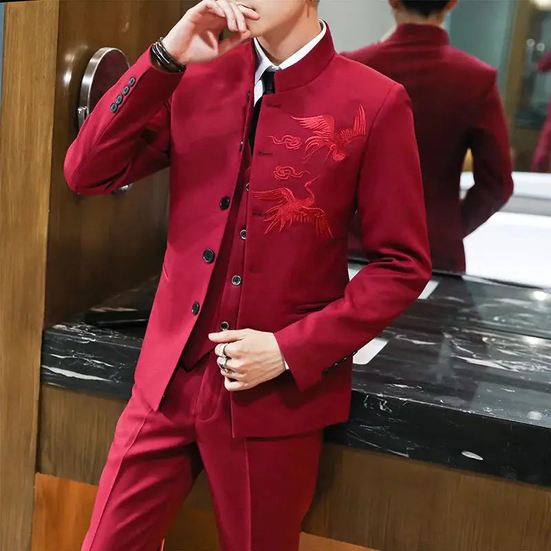 Tailored fit suit designed for comfort, perfect for weddings and formal events.