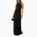 Radiance Redefined: Midnight Sparkle Gown in radiant red with shimmering crystal embellishments.