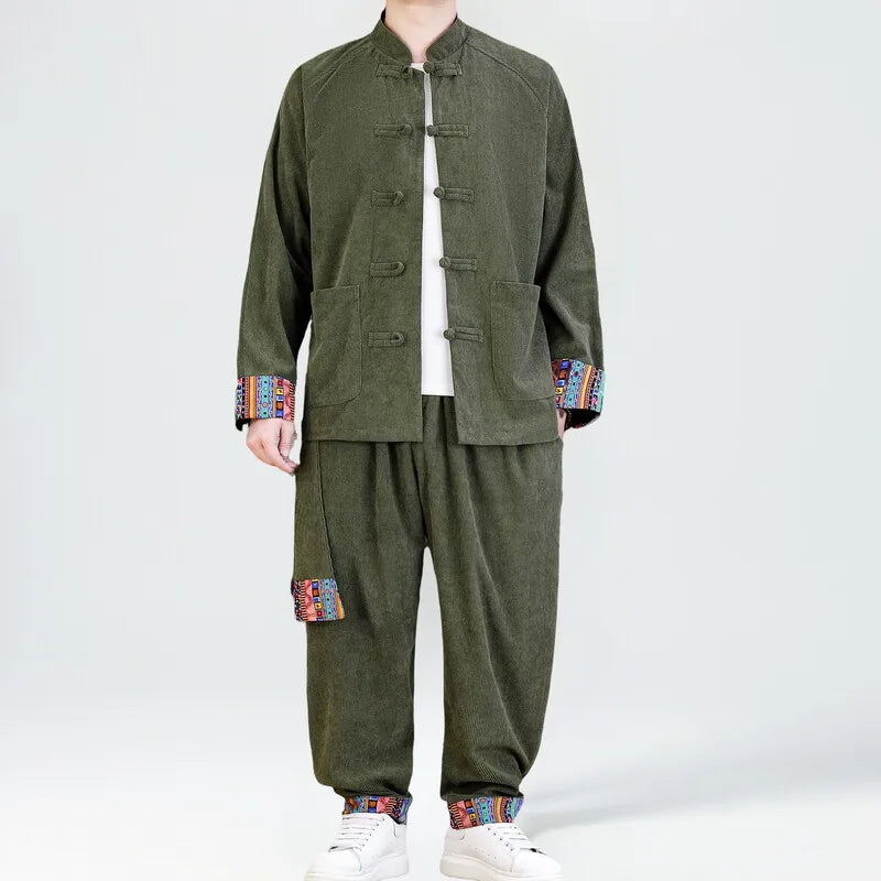 Versatile Autumn Whisper suit styled for a casual outing, highlighting its comfort and elegance.