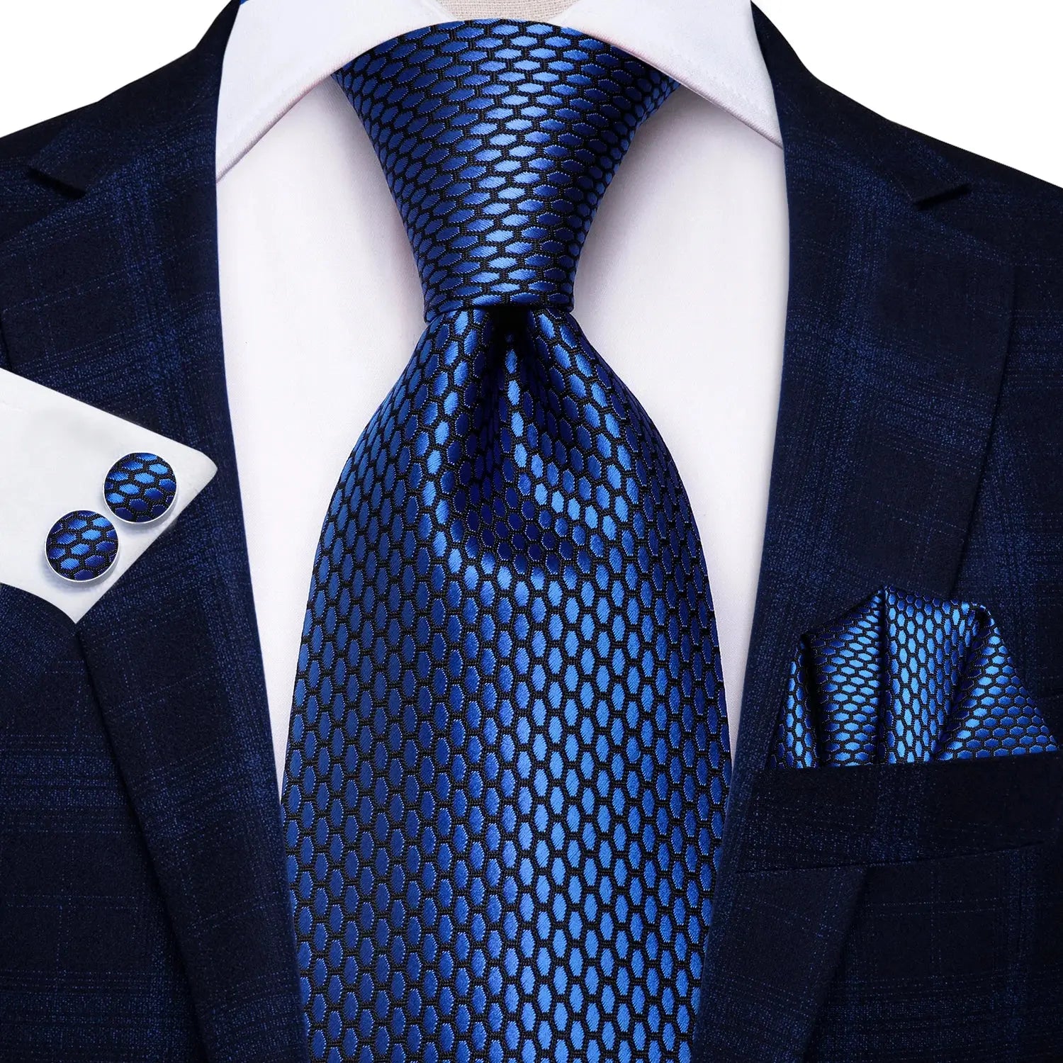 Elegant red and green tie set for formal gatherings.