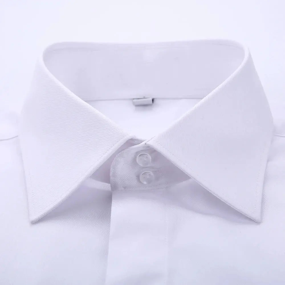 Close-up of the breathable fabric of the Silhouette of Influence shirt, showcasing its wrinkle-resistant finish.