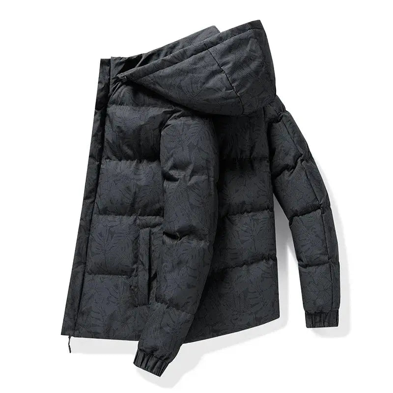 Close-up of Winter's Embrace jacket showcasing thick polyester insulation.