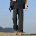 Close-up of Breathe Easy Jeans' soft, breathable fabric, perfect for autumn outings.