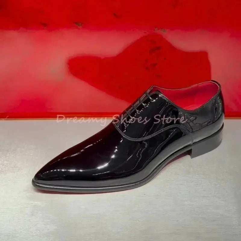 Stylish men's shoes exuding elegance, ideal for weddings and professional attire.