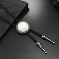 Stylish men's bolo tie featuring a luxurious faux fur detail.