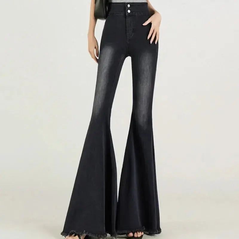 Close-up of soft fabric blend of Midnight Whisper Jeans, showcasing comfort and durability.