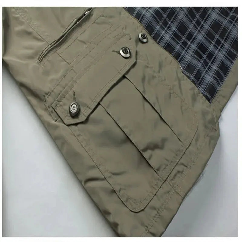 Back view of Urban Breeze Lightweight Jacket highlighting its streamlined design and non-hooded style.