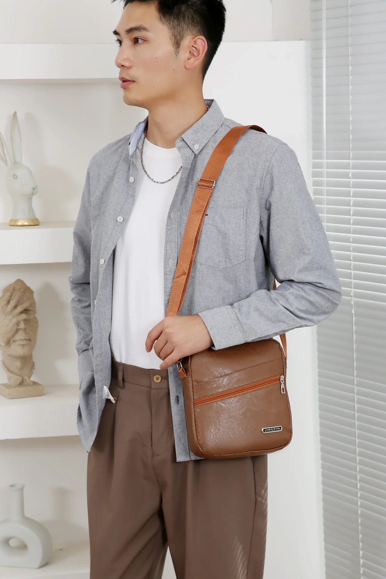 Adjustable crossbody messenger bag distributing weight evenly for all-day comfort during commutes