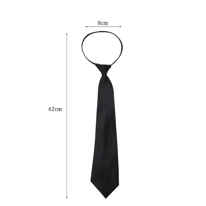 Effortless On-the-Go Black Zip Tie displayed against a neutral background for contrast.