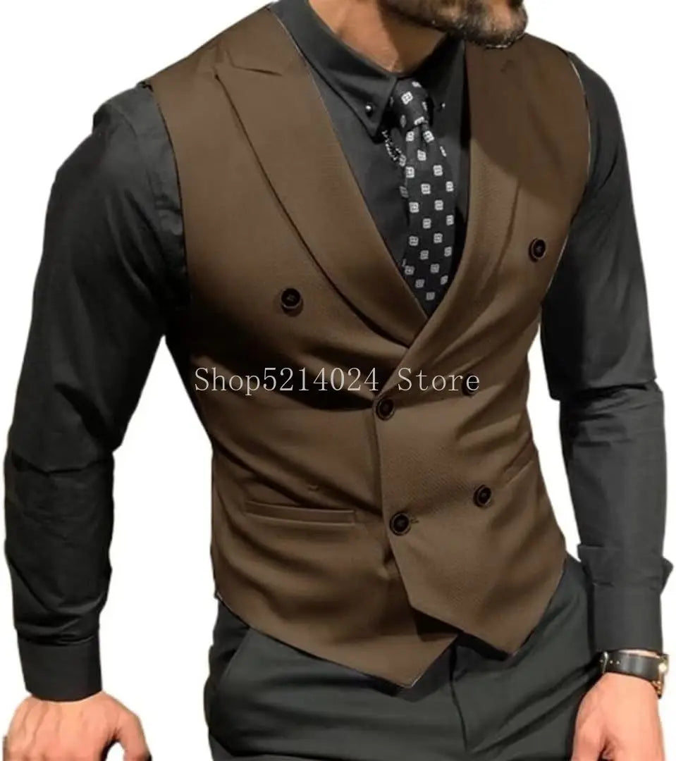 Men's tailored wedding vest in a timeless design, ideal for any groom's special day.