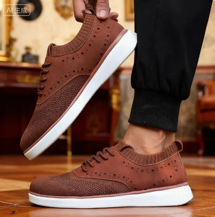 Side view of Breathe Easy sneakers highlighting the streamlined design and comfort.