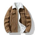 Winter's Embrace jacket displayed on a hanger, highlighting its sleek lines and elegant design.