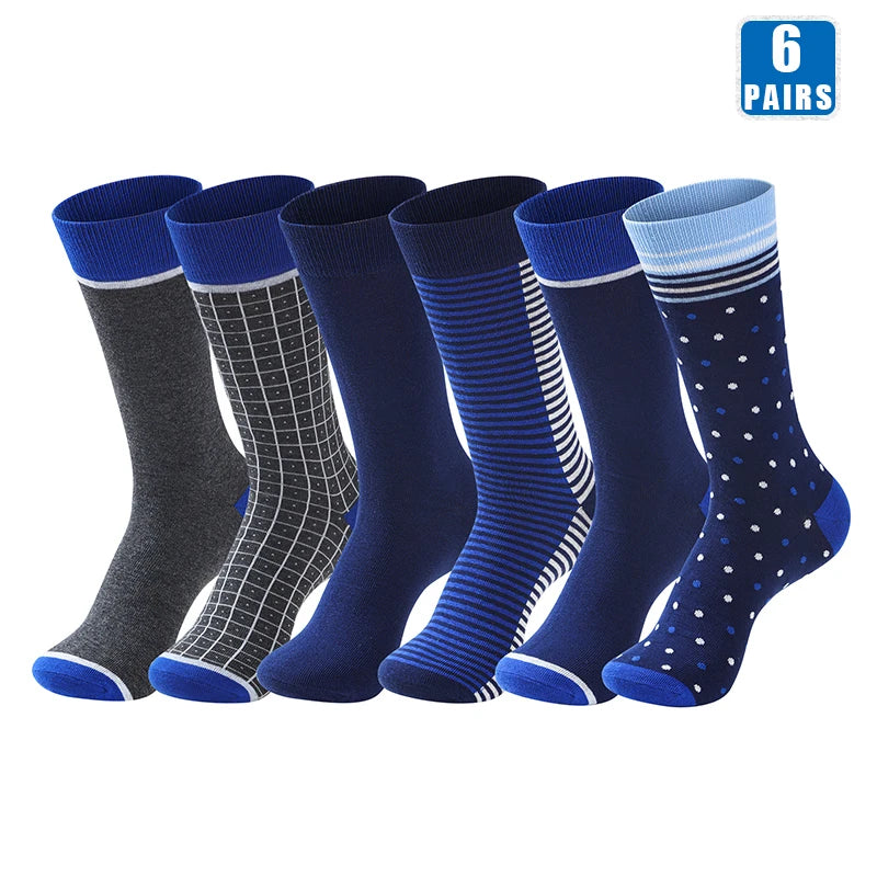 Patterned socks with a playful dot design for sophisticated style.