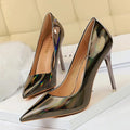 Lustrous blue high heels designed for unforgettable entrances at parties.