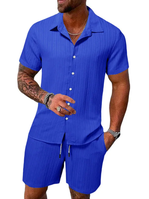 Men's Multi-Color T-Shirt & Shorts Set