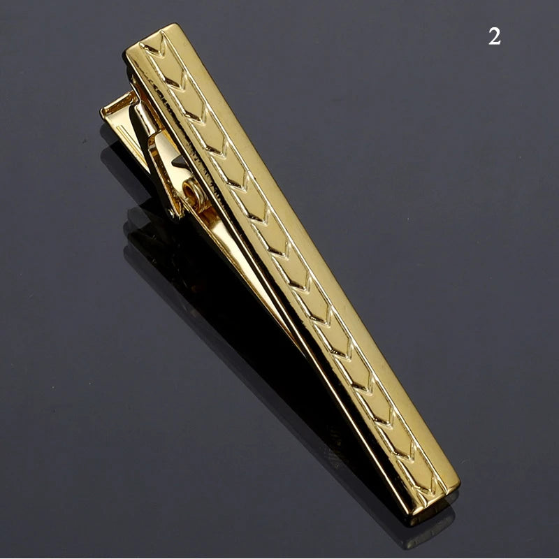Rose gold tie clip, a must-have for every man's wardrobe.