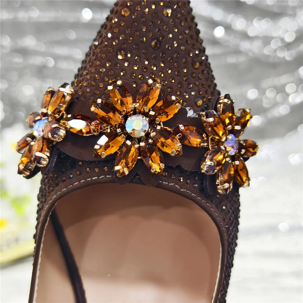 African Rhinestone Designer Wedding Shoes for Women