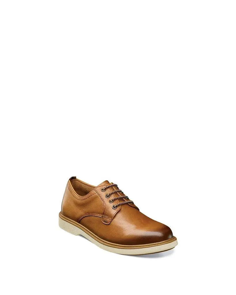 Versatile cognac brown oxford dress shoe combining timeless style with modern comfort technology