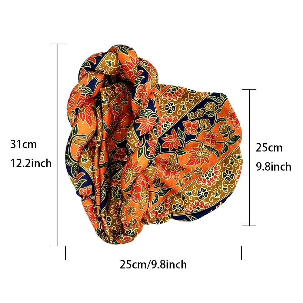 African Women Turban Cap & Big Braid Head Wrap