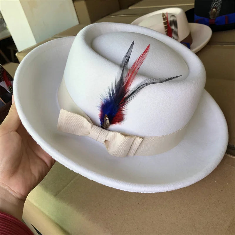 Casual look featuring the fedora with a stylish outfit.