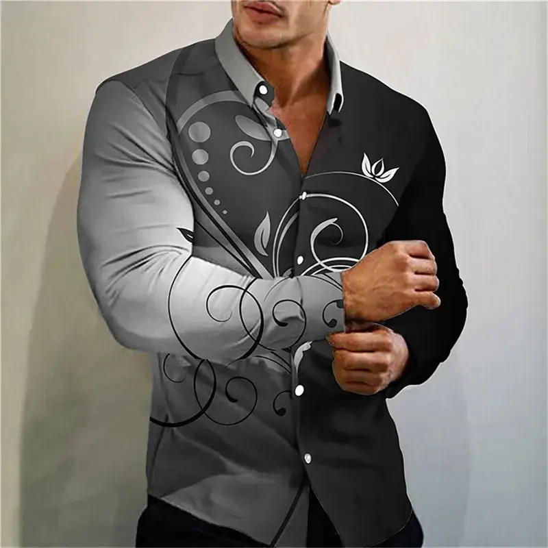 Model wearing the Command the Room Silk-Blend Shirt at a casual gathering.
