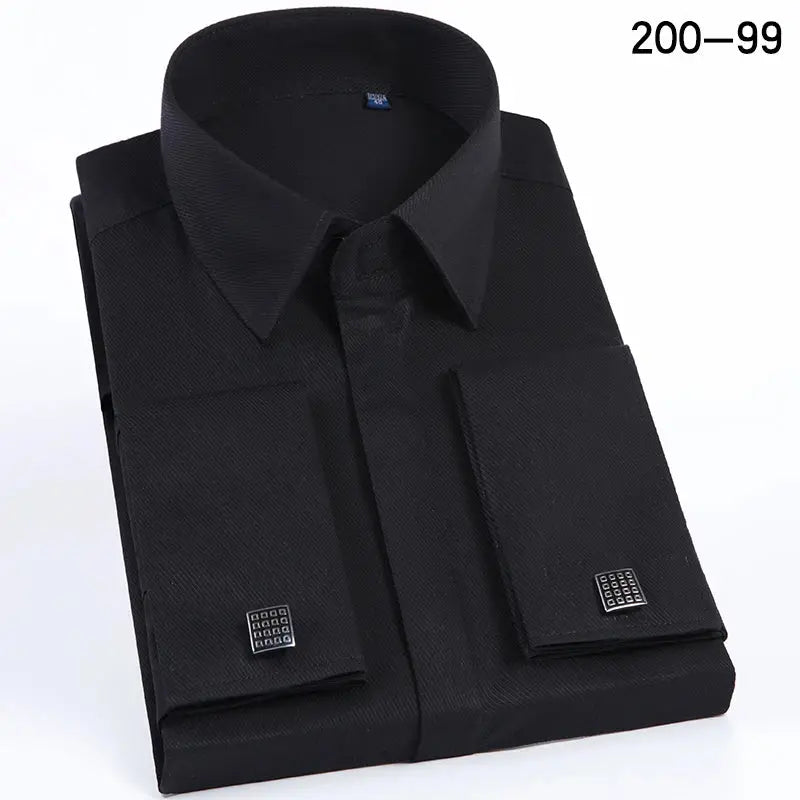 Sophisticated design of the French cuff shirt for special occasions.