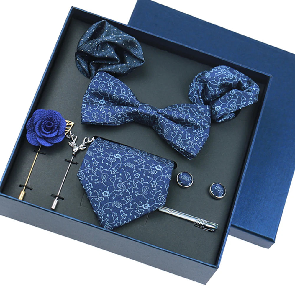 Blue formal ensemble with eight perfectly matched coordinating pieces