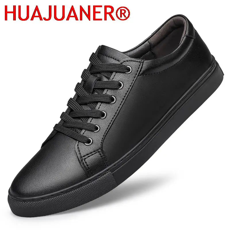 Handmade waterproof leather sneakers featuring anti-slip outsole for confident traction