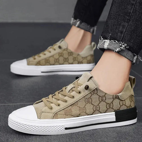 Lightweight breathable canvas shoes with anti-slip rubber soles.