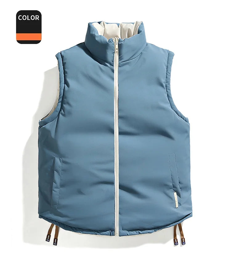 Lightweight Chill-Proof Vest showcasing zippered closure for secure fit in urban settings.