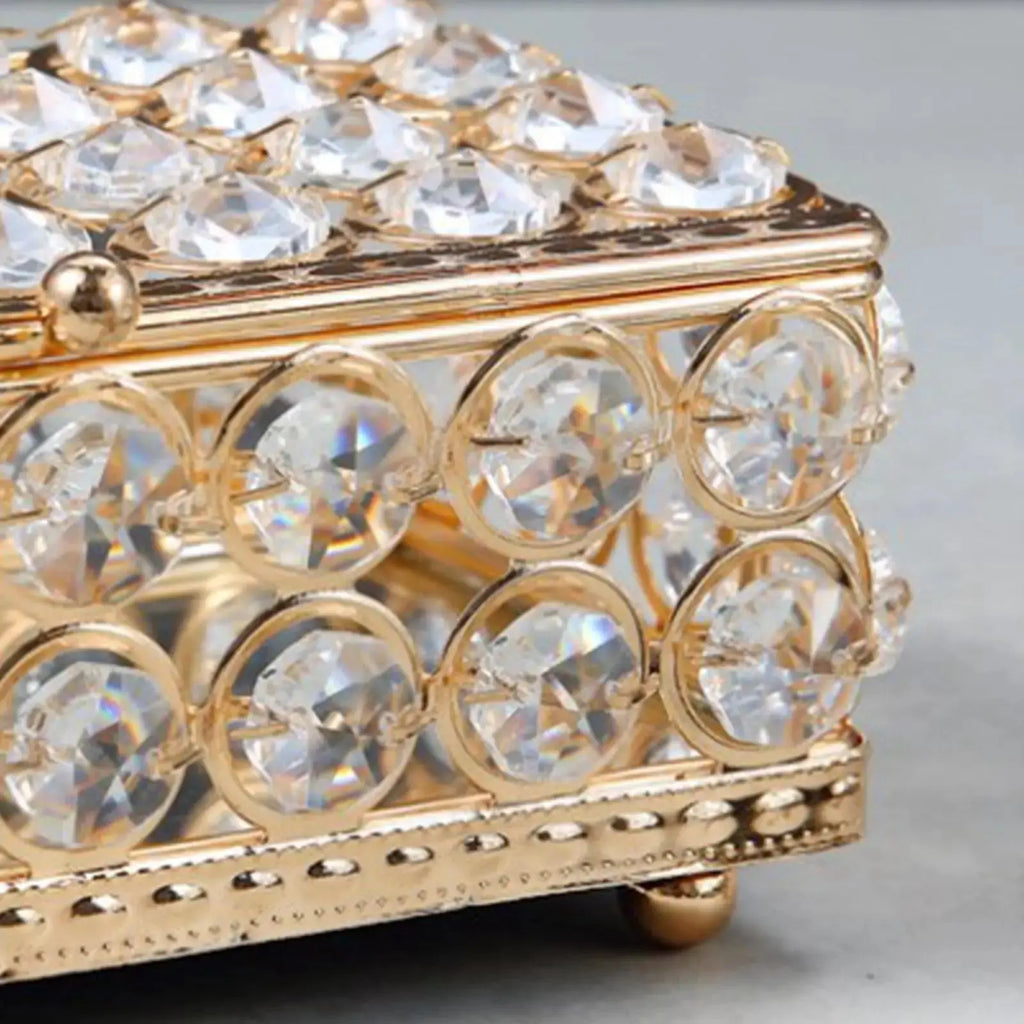 Elegant metal construction of Cherished Keepsakes Box protecting heirlooms from dust.