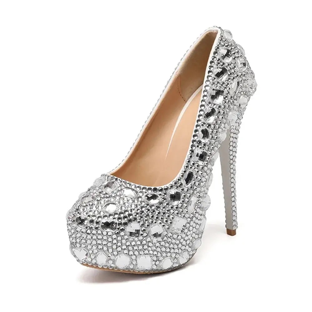 Detailed shot of the PU material used in Midnight Twinkle pumps.