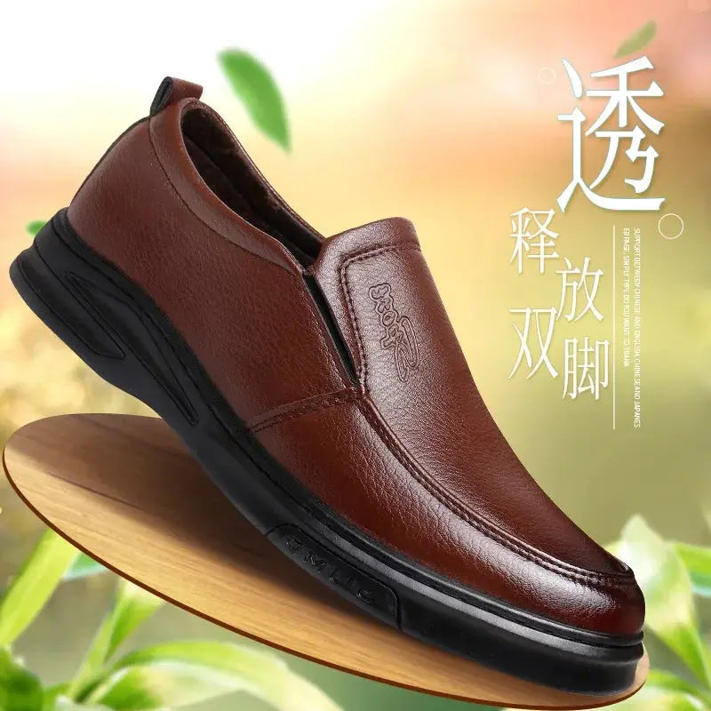Close-up of the durable rubber outsole of sophisticated men's Oxford shoes.