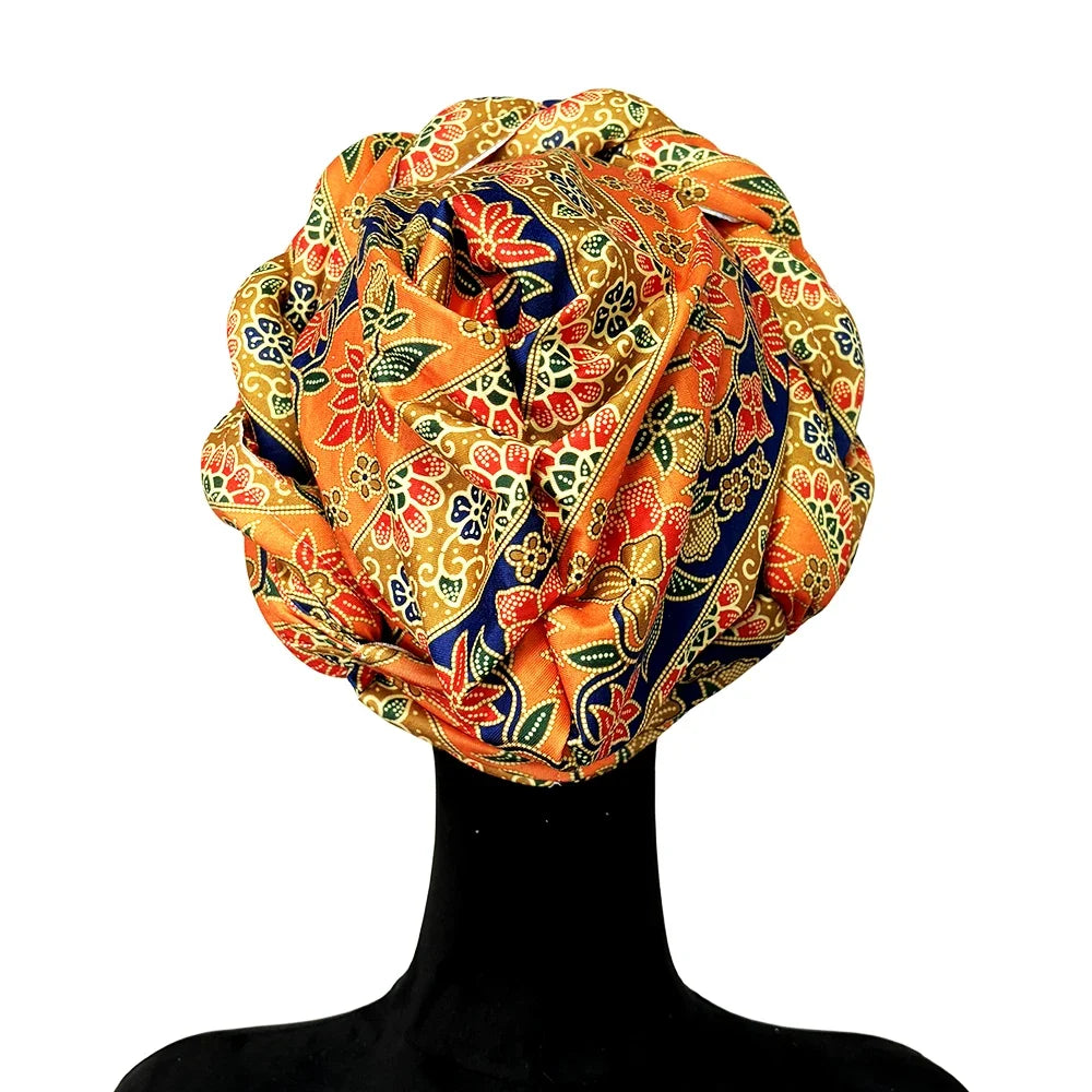 African Women Turban Cap & Big Braid Head Wrap