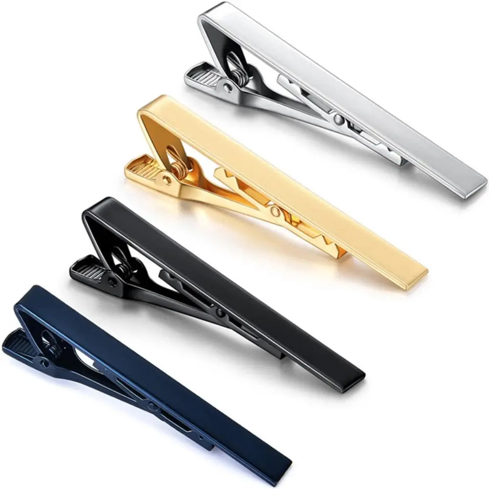 Stylish tie clip in high-grade stainless steel, ideal for formal events.