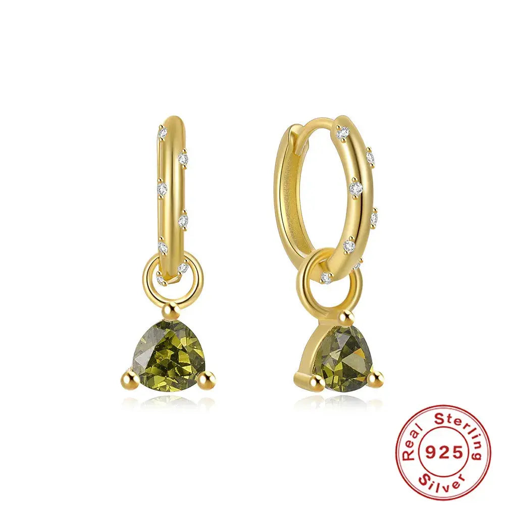 Hypoallergenic zircon earrings designed without high-concern chemicals.