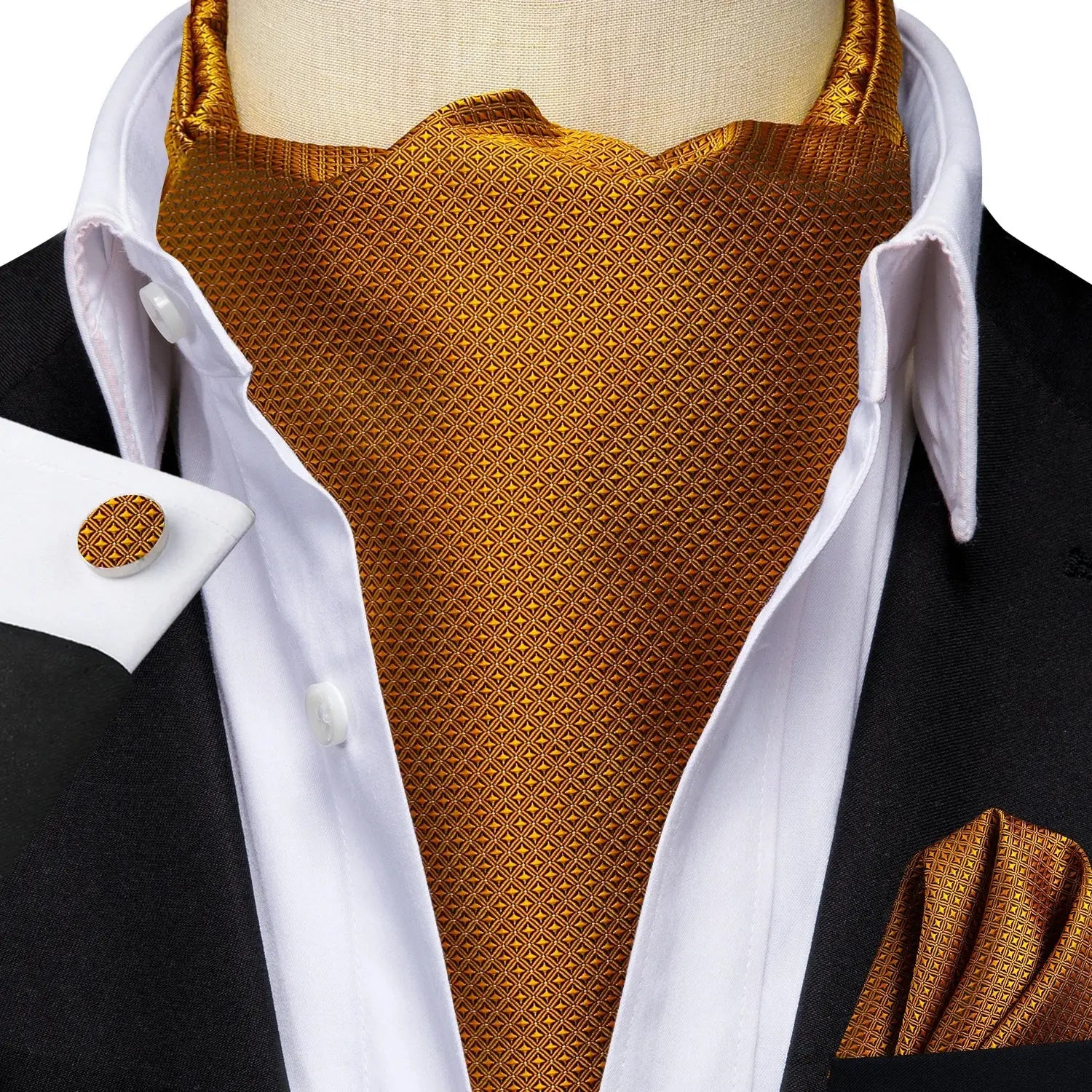 Elegant ascot tie, perfect for making memorable impressions.
