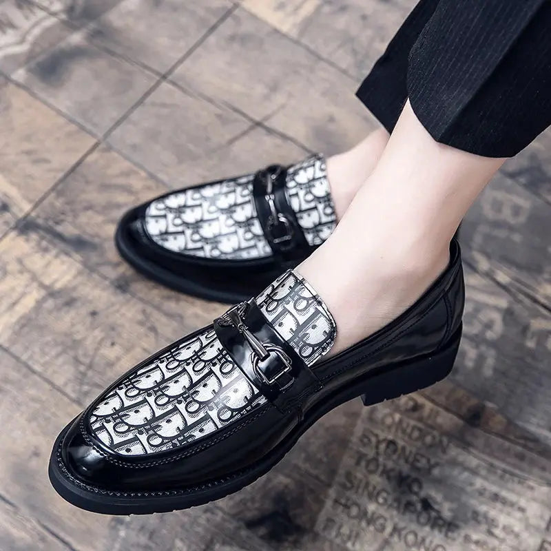 Elegant slip-on design of loafers, perfect for easy wear in office settings.
