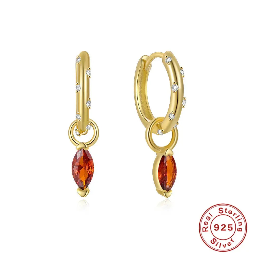 Stylish and versatile zircon drop earrings for any occasion.