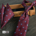Elegant wine-red tie perfect for boardroom confidence.