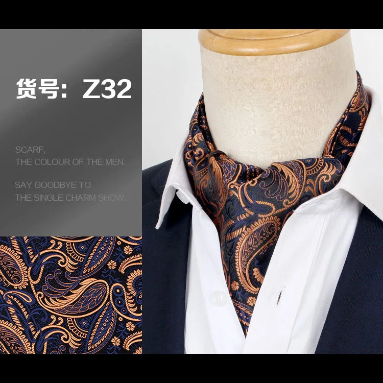 Traditional polka dot ascot tie for all genders