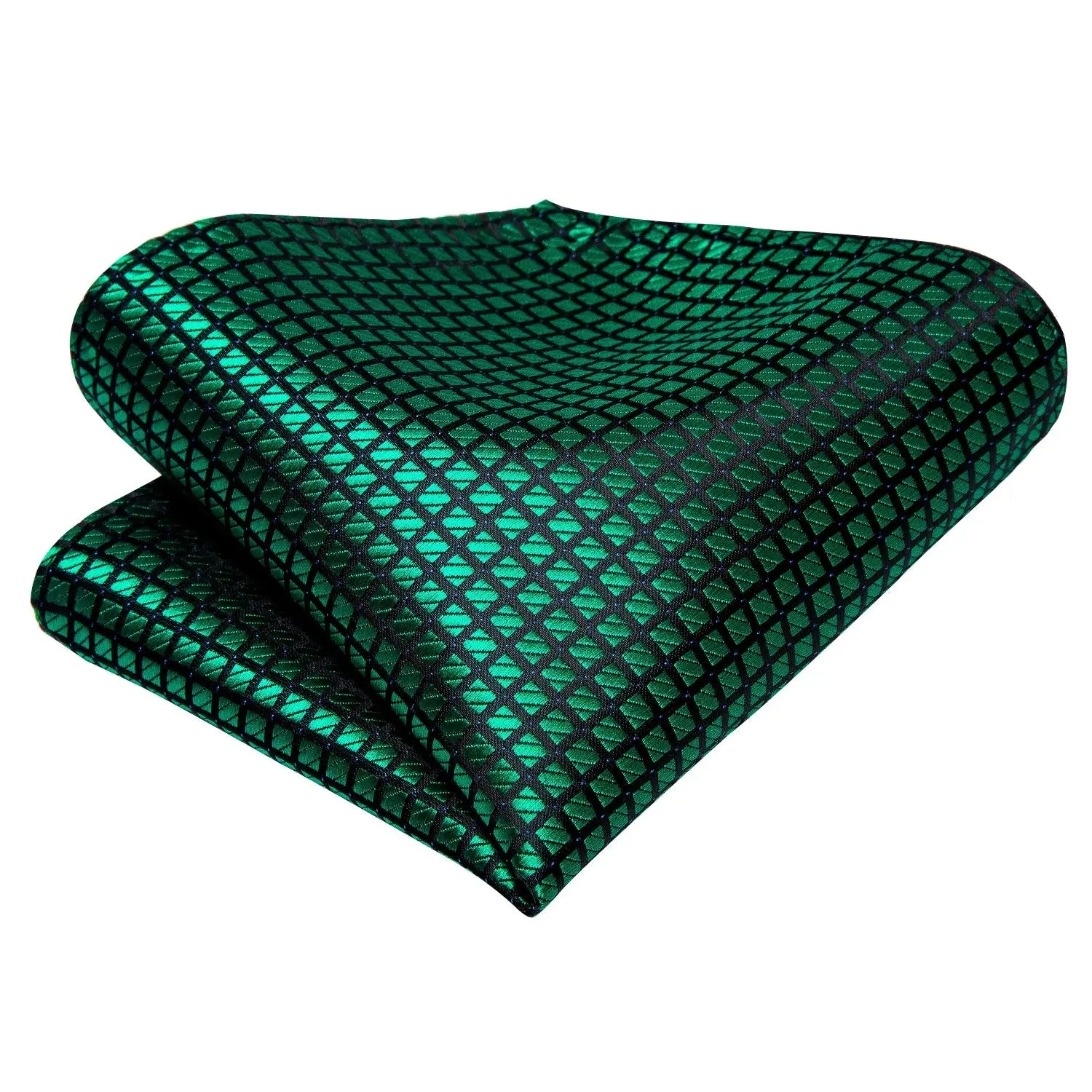 Matching handkerchief included in the silk tie set.